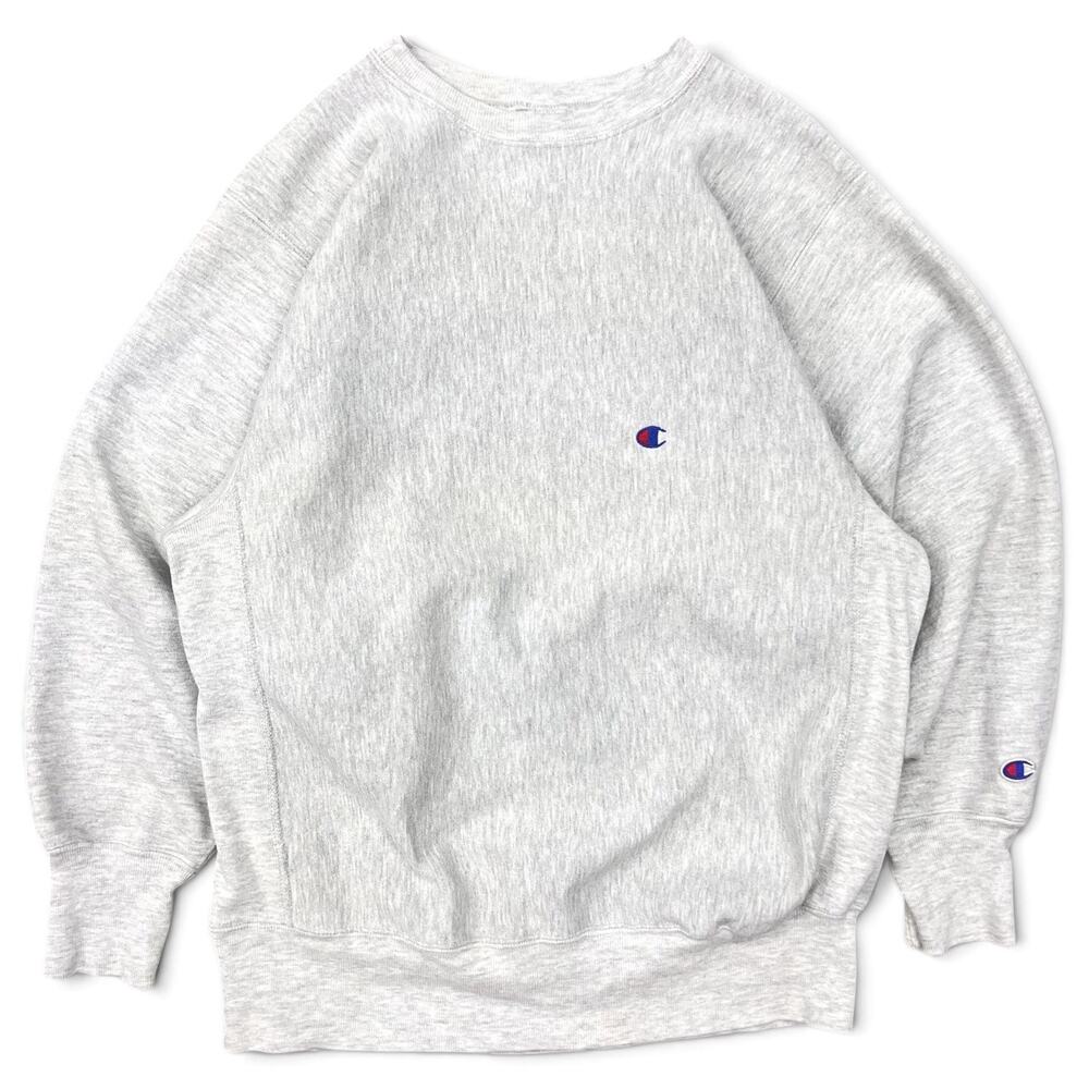Vintage 90s Champion Reverse Weave Crewneck Sweatshirt XL Heather Gray USA Made